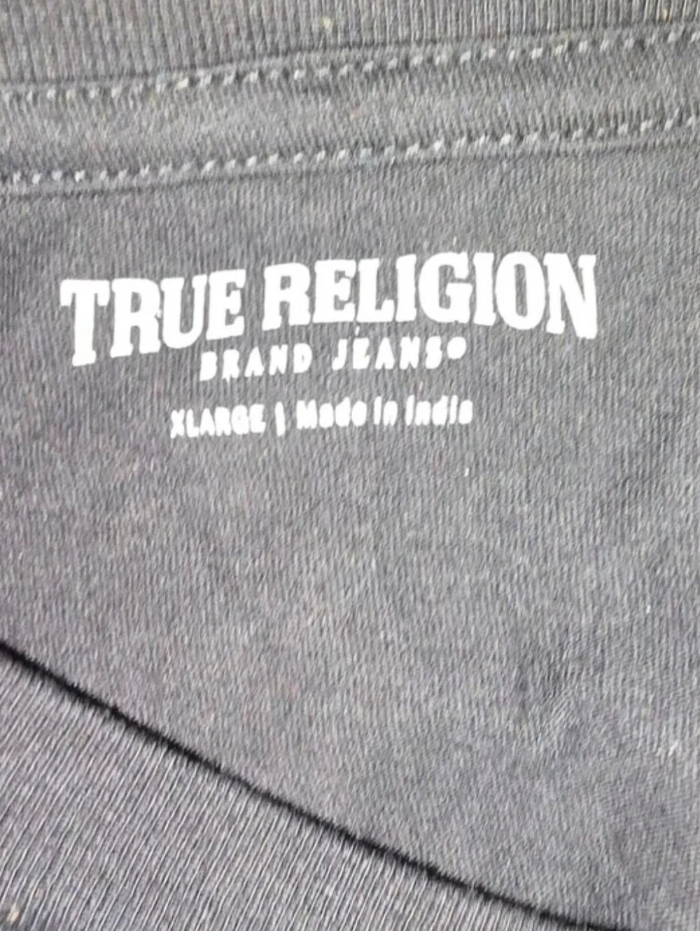 True Religion Men's Black Logo Crew Neck T-Shirt